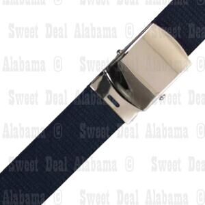 AF Female Belt, Blue Cotton w/ Silver Mirror Buckle & Tip USAF Uniform Accessory